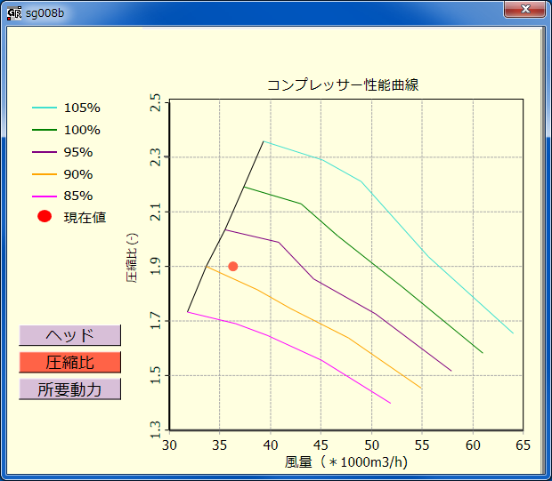 コンプレッサー画面例